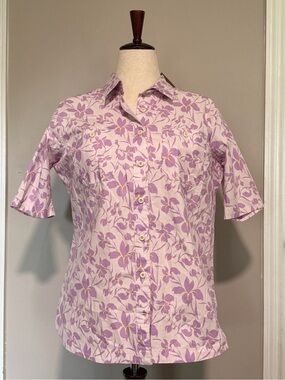 Duluth Purple Hawaiian Button Shirt